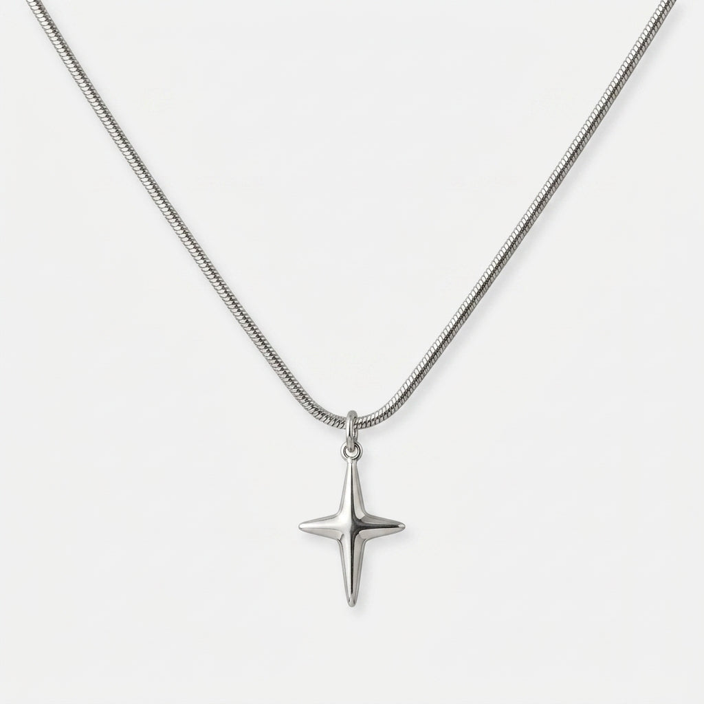 Men's Decorative Four-Point Star Necklace