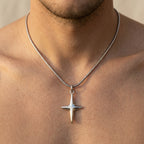 Men's Decorative Four-Point Star Necklace