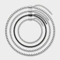 Men's Box Chain Bracelet Set