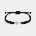 Men's Braided Cross Charm Bracelet