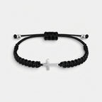 Men's Braided Cross Charm Bracelet