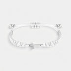 Men's Braided Cross Charm Bracelet