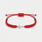 Men's Braided Cross Charm Bracelet