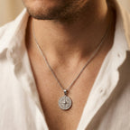 Men's Compass Pendant Necklace