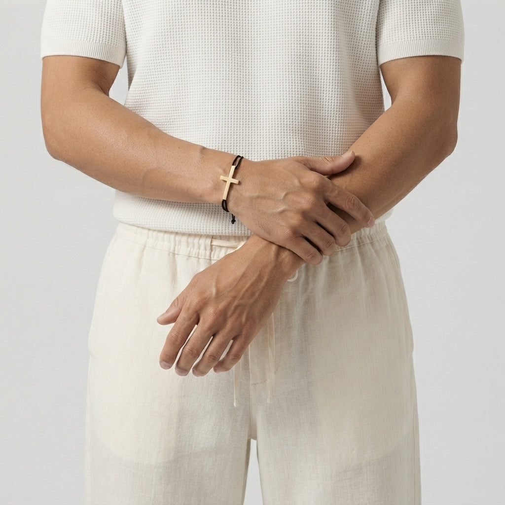 Men's Cross Bracelet