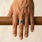Men's Cross Grid Ring