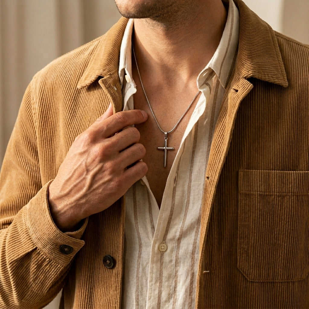 Men's Cross Pendant Necklace