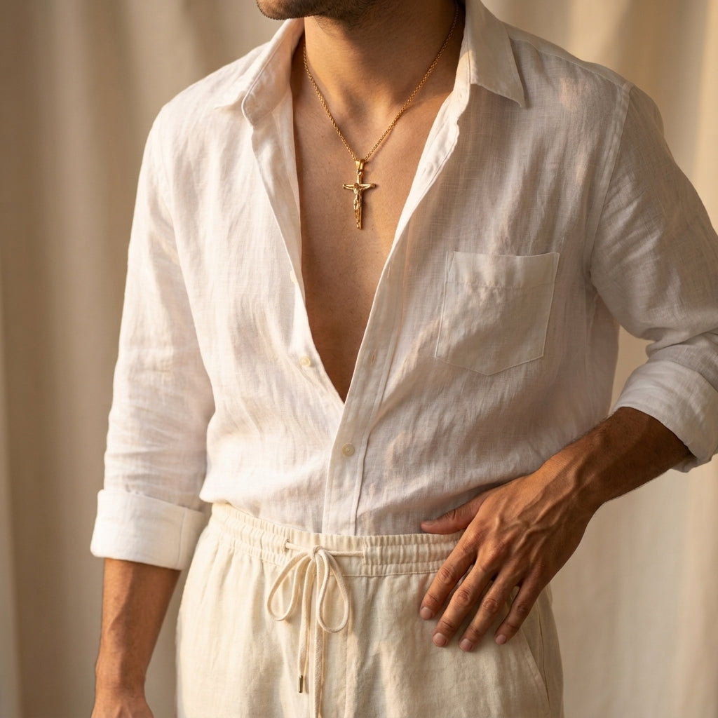 Men's Crucifix Pendant Necklace