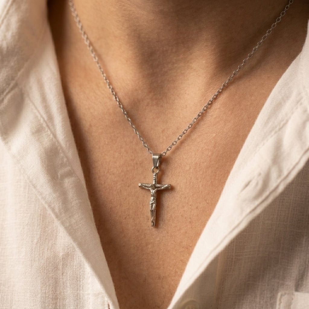 Men's Crucifix Pendant Necklace