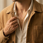 Men's Curb Link Cross Pendant Necklace