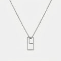 Men's Double Rectangle Pendant Necklace