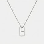Men's Double Rectangle Pendant Necklace