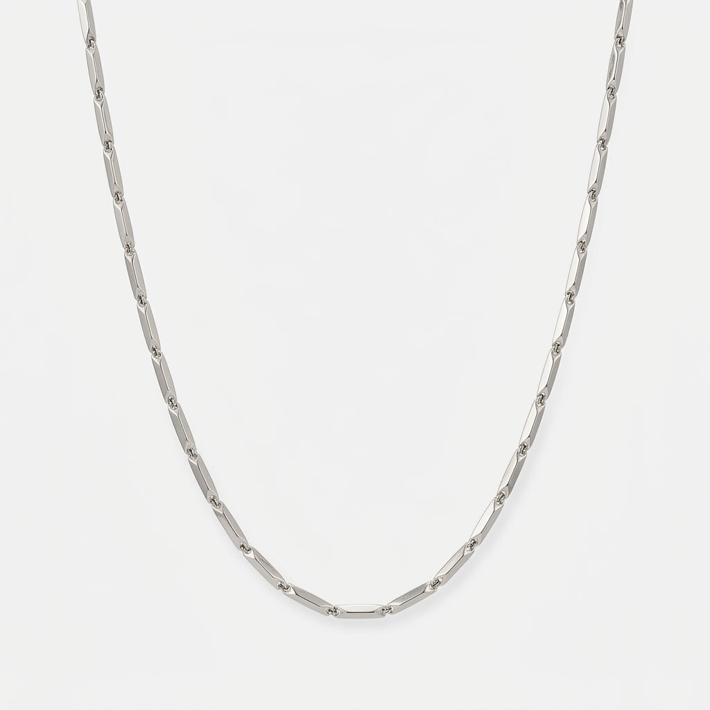 Men's Faceted Bar Necklace