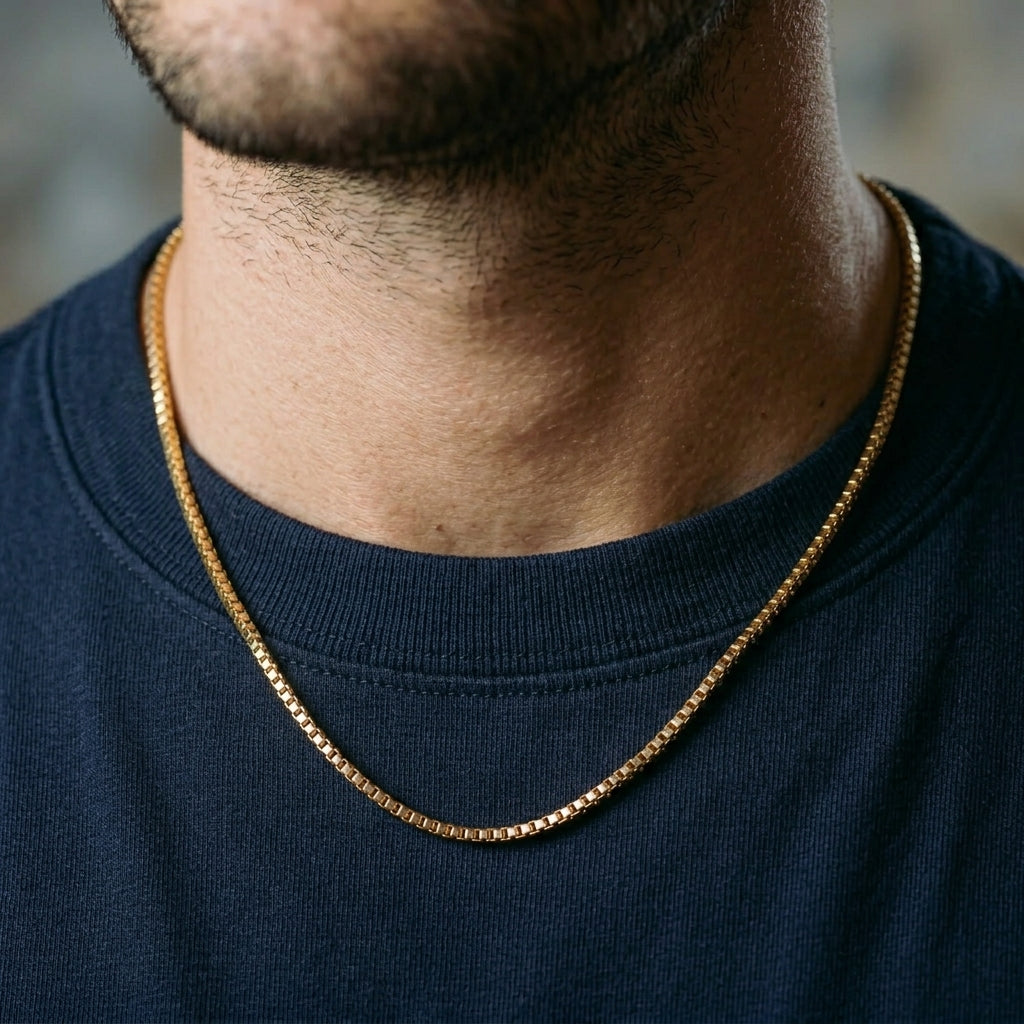 Men's Fine Box Chain Necklace