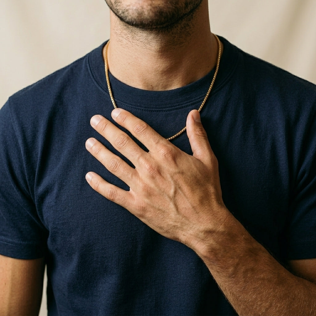 Men's Fine Box Chain Necklace