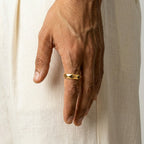 Men's Geometric Faceted Ring