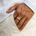 Men's Geometric Faceted Ring
