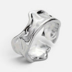 Men's Hammered Cuff Ring
