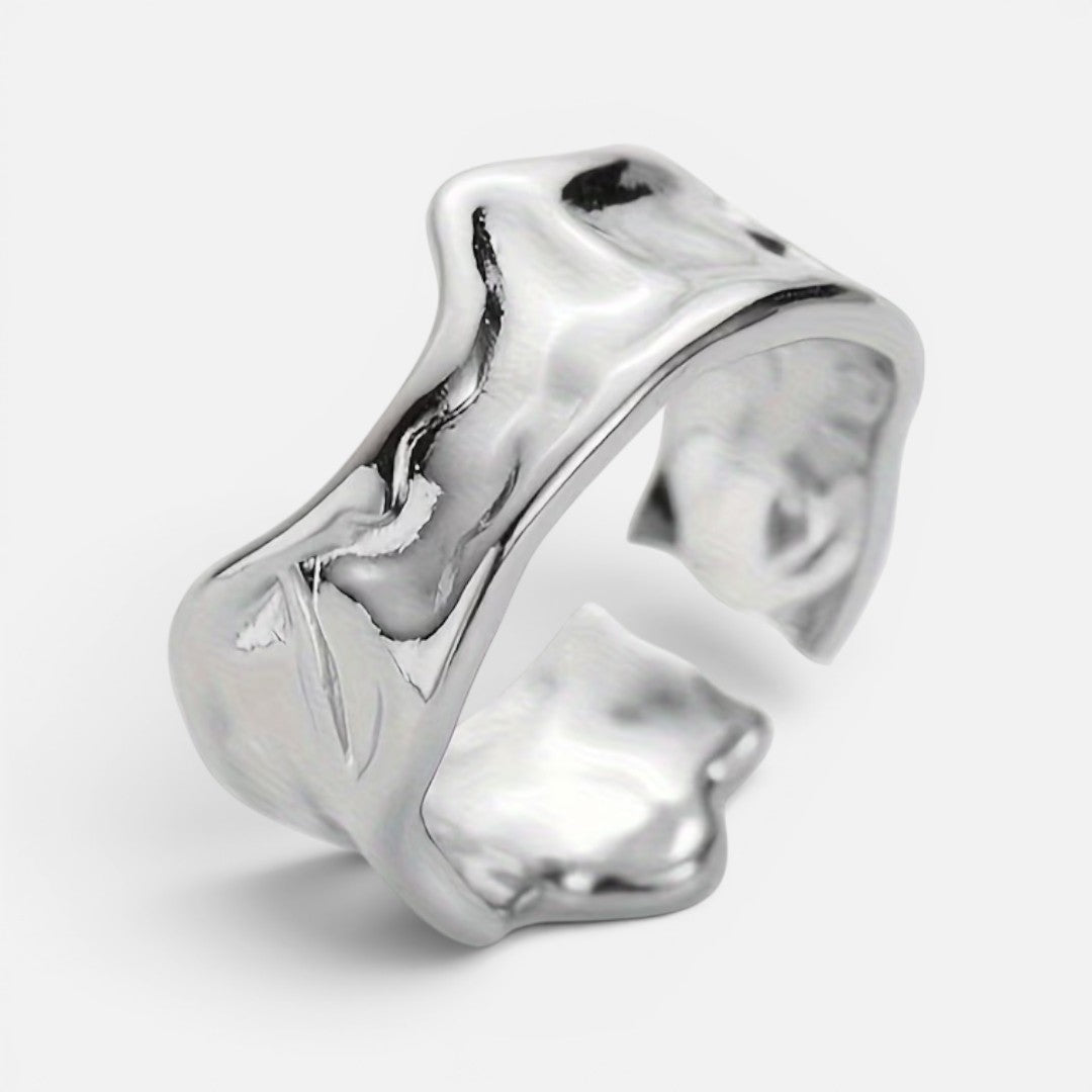 Men's Hammered Cuff Ring