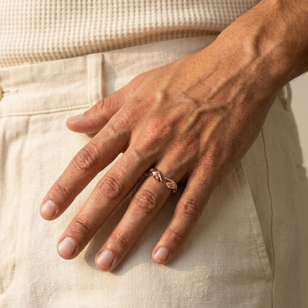 Men's Hands Cuff Ring