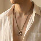 Men's Interlocking Triangle Pendant Necklace