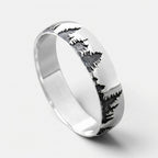 Men's Landscape Engraved Ring