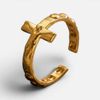 Men's Openwork Cross Ring
