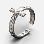 Men's Openwork Cross Ring