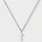 Men's Rope Chain Cross Pendant Necklace