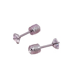 Men's Round-Cut Stud Earrings