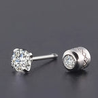 Men's Round-Cut Stud Earrings