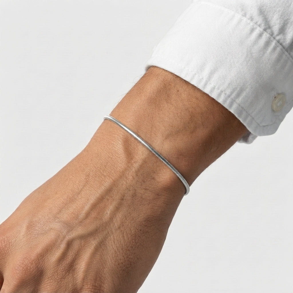 Men's Round Snake Chain Bracelet
