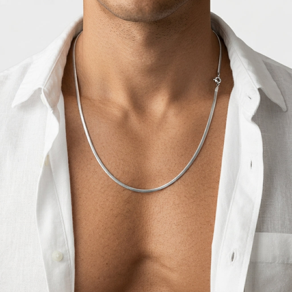 Men's Silver Link Chain Necklace