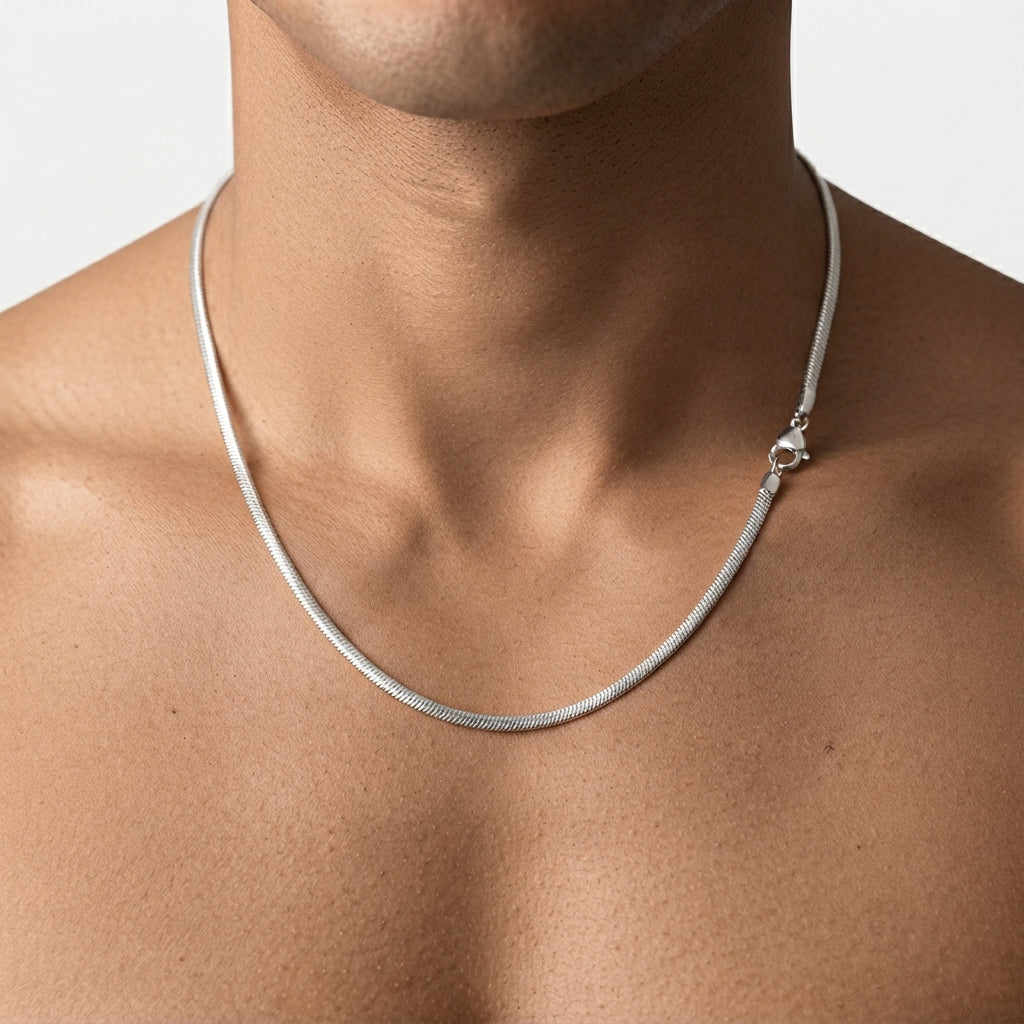 Men's Silver Link Chain Necklace