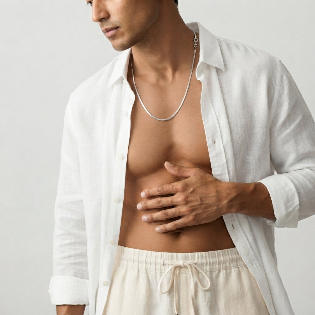 Men's Silver Link Chain Necklace