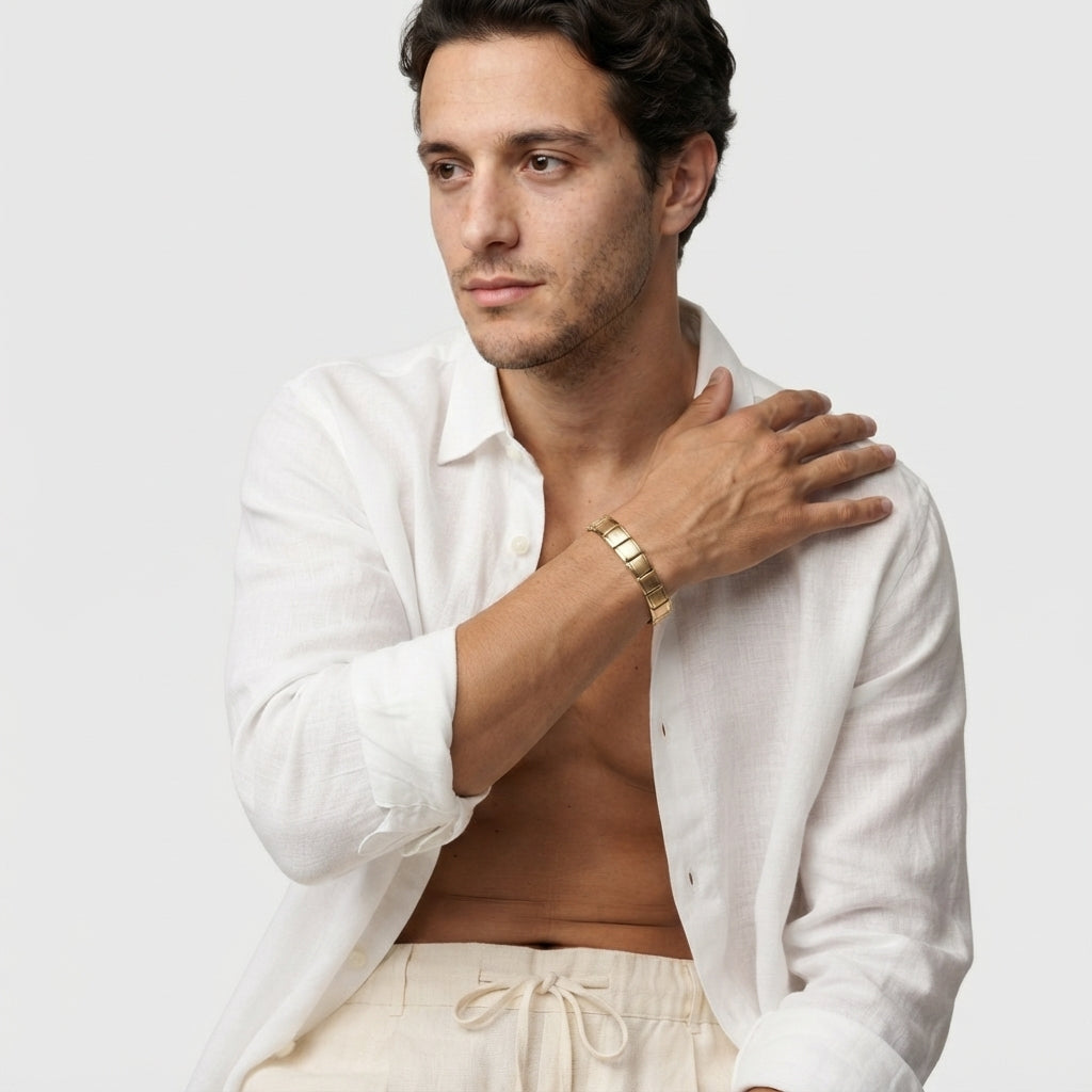 Men's Squared Link Bracelet
