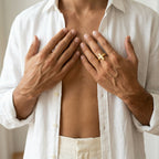 Men's Textured Cross Ring
