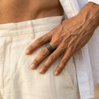 Men's Textured Wrap Ring