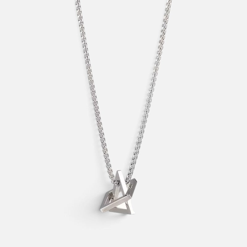 Men's Triangle Pendant Necklace