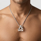Men's Triangle Pendant Necklace