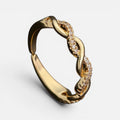 Men's Twisted Crystal Ring