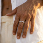 Men's Twisted Crystal Ring