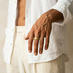 Men's Woven Inlay Ring