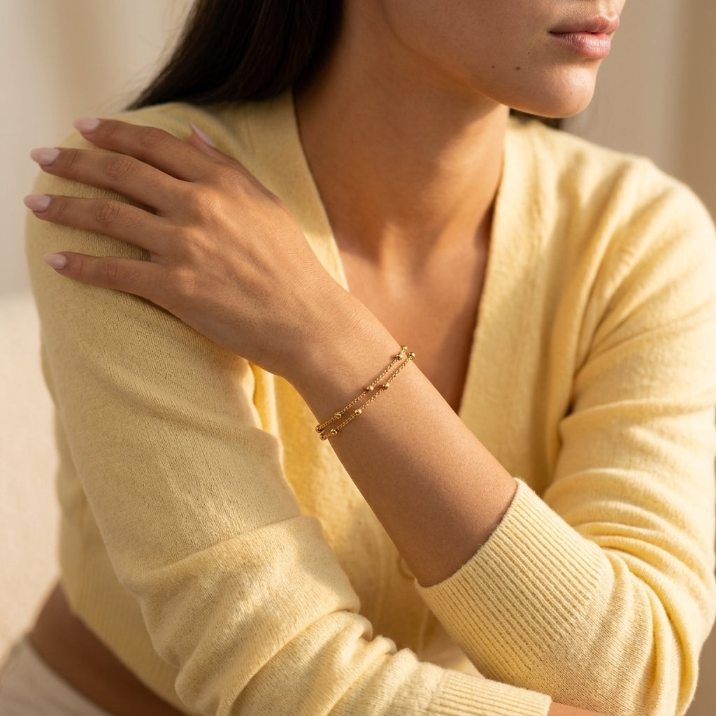 Women's Double-Layer Satellite Chain Bracelet