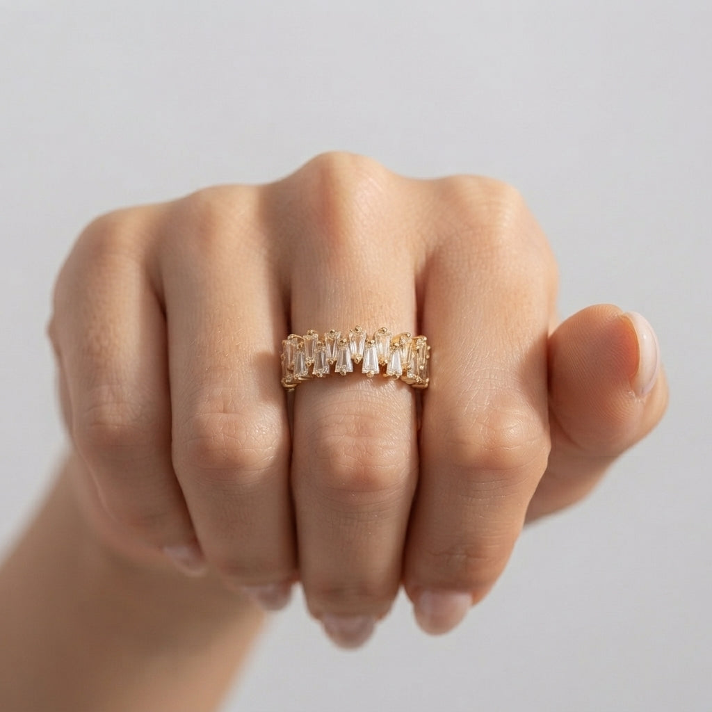 Women's Baguette Crystal Ring