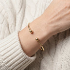 Women's Ball End Open Cuff Bangle
