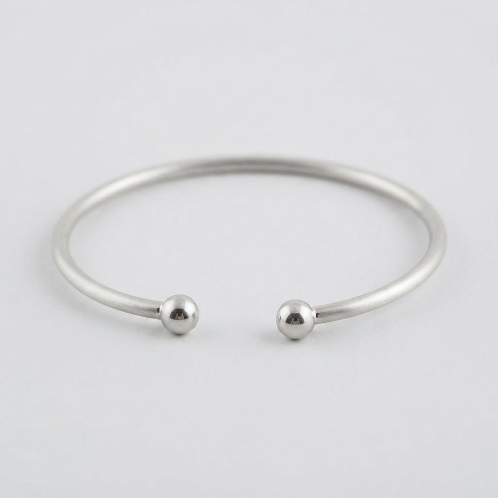 Women's Ball End Open Cuff Bangle