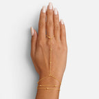 Women's Beaded Hand Chain Bracelet