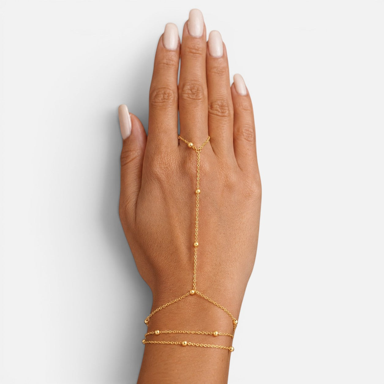 Women's Beaded Hand Chain Bracelet