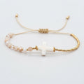 Women's Beaded Cross Bracelet